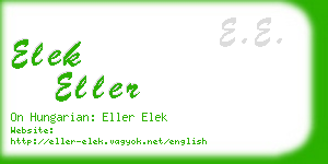 elek eller business card